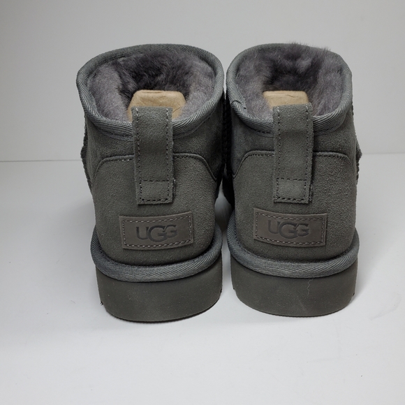 New UGG Classic Ultra Mini Gray Boots - Picture 6 of 8